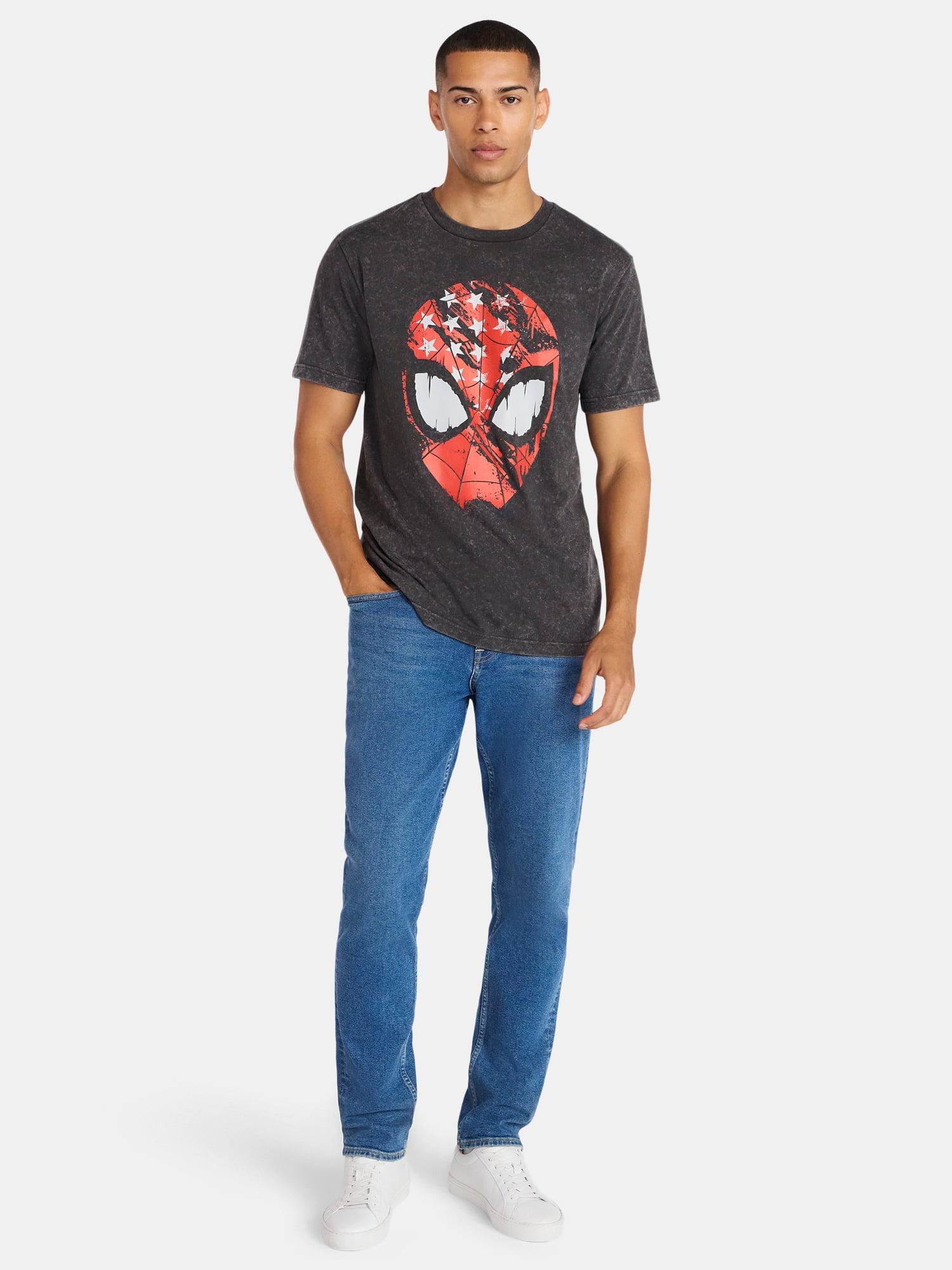 Spider-Man Men's & Big Men's Americana Graphic Tee, Sizes XS-5XL