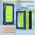 thumbnail image 2 of Kebiory for KADYBE D106 Tablet Case,for MEIZE D106 Tablet Case,Shockproof Kids Rugged Case with Shoulder Strap for KADYBE D106/MEIZE D106/VOZIZOV D106/FEONAL Android 14 10inch Tablet(Navy/Green), 2 of 7