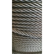 1/2" Bright Wire Rope Steel Cable IWRC 6x26 (300 Feet)