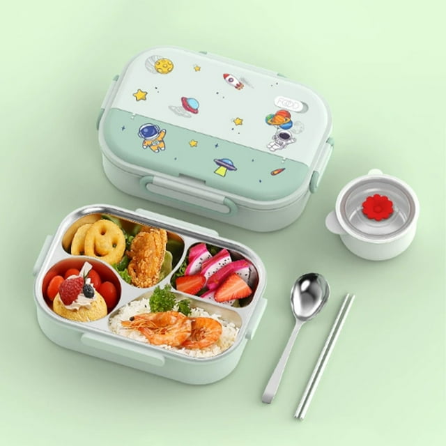 BAOPAI Boîte à Lunch Isolée en Acier Inoxydable 316 de Qualité Alimentaire avec Séparateurs de Compartiments pour le Rangement de Repas Frais Grande Capacité pour le Travail, le Bureau, l'Extérieur