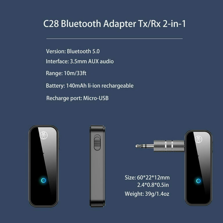 Adaptador USB Bluetooth 5.0 a Jack de 3,5mm Essager - MCI Electronics