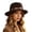 1-Coffee3912, variant on XIAOCHA Womens Metal‑Concho Fedora Hat Solid Wide‑Brim Hat Western Cowbaby Festival Hat,Khaki