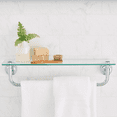 Better Homes & Gardens Chandler 18" Towel Bar With Glass Shelf, Chrome