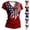 #316 Wine, variant on Felirenzacia Women's 4 of July Graphic T Shirt Basic Printed Round Neck Short Sleeves Tailored Tee Top Wine,L