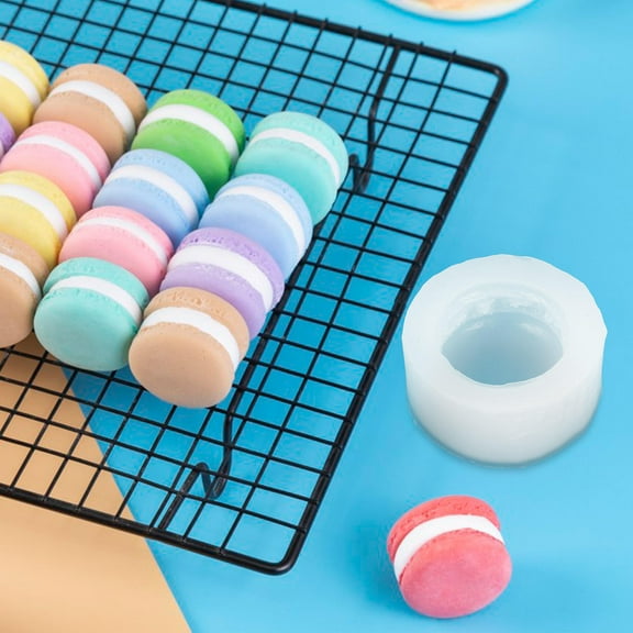 Homoyoyo Clear Silicone Macaron Mold Set, 6 Pieces for Baking Cakes, Candies, Chocolates, and Creative Dessert Making