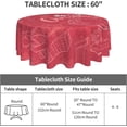 thumbnail image 3 of Christmas Tablecloth Round Table Cloths 60 Inch Wrinkle Resistant Picnic Table Covers Washable for Holiday Kitchen Party Picnic -Xmas, 3 of 6