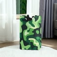 thumbnail image 6 of Yayeee Freestanding Laundry Hamper with Handle Collapsible Large Storage Basket for Clothes, Green Camouflage Pattern, 6 of 7