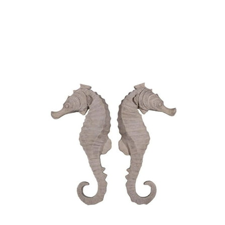 Large Stone Seahorse Set Statue
