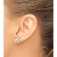thumbnail image 3 of 14K White Gold Chic, Charming, Heirloom 14 Mm Rhodium 12.15 Polished Mini Starfish Earrings, 3 of 4