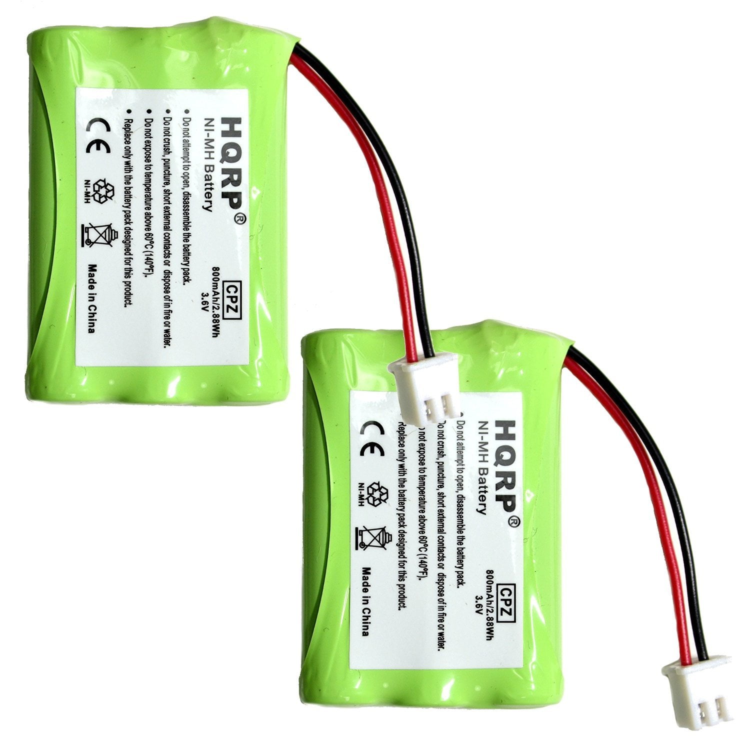 HQRP 2Pack Battery for Tritronics 1038100 1107000 CMTR103 1038100D