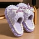 thumbnail image 1 of Xucatan Women's Plush Winter Slippers with Cute Decorations Cozy Fleece-Lined Indoor House Shoes, Non-Slip Comfortable Casual Flat Slides for Women Gift, 1 of 4