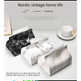 thumbnail image 4 of PVC Leather Marble Pattern Tissue Case Box, Container, Napkin Holder, Paper Bag, Cosmetic Box, Pouch Orga, 4 of 6