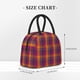 thumbnail image 2 of Balery Orange and Purple Plaid Bolsa de Almuerzo para Mujeres, Caja de Almuerzo, Bolsa de Almuerzo Pequeña Impermeable, Tote de Almuerzo Reutilizable con Gran Capacidad, 2 of 6