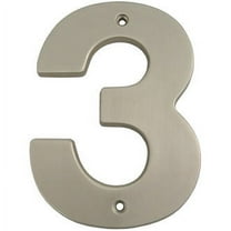 Contemporary House Number, #3, 5 Inches, Satin Nickel by Stone Harbor Hardware