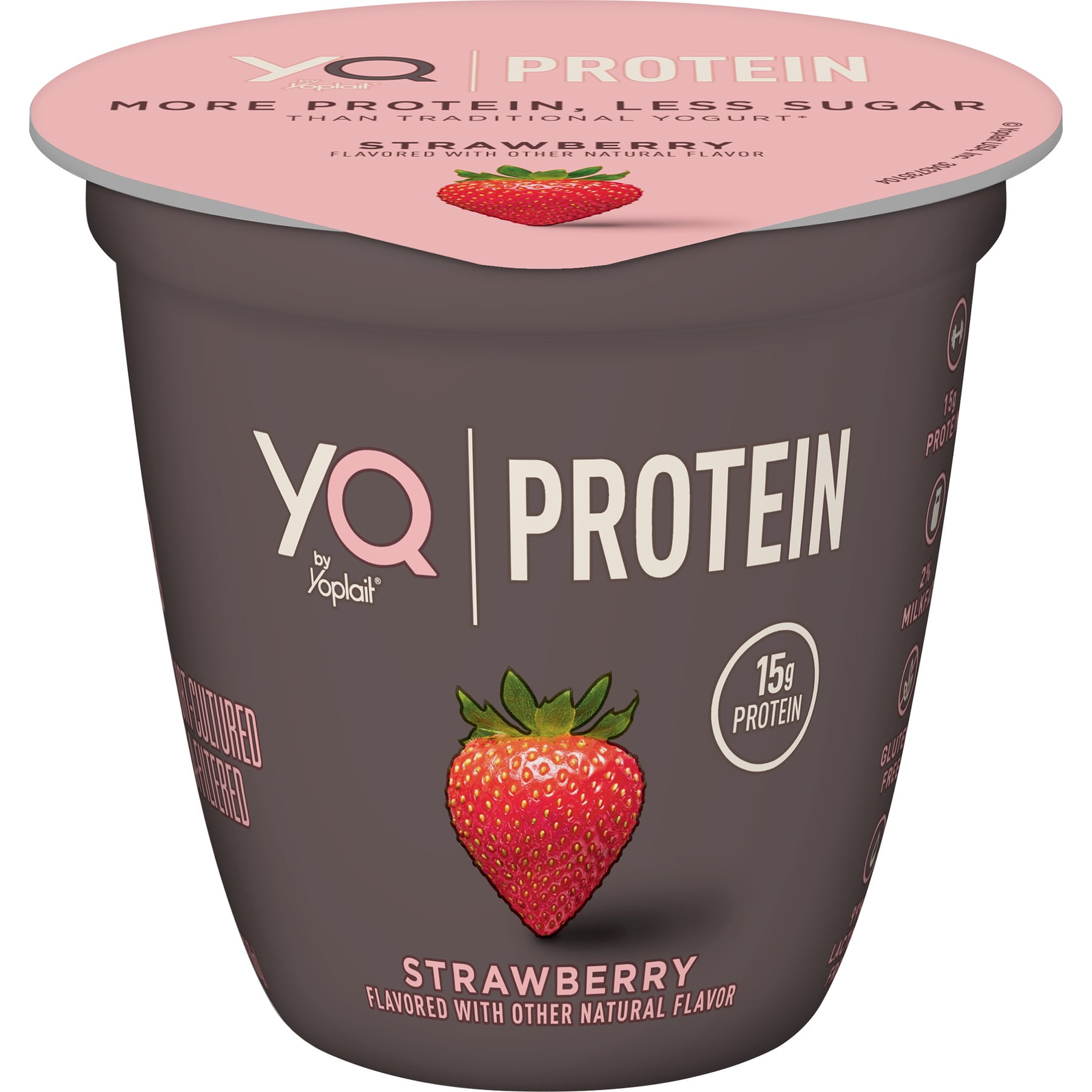 YQ by Yoplait Strawberry Single Serve Yogurt Made with