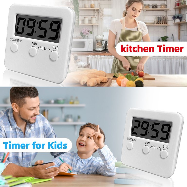 Timer For Kids Digital Kitchen Timer With Magnet - Loud Alarm Countdown ...