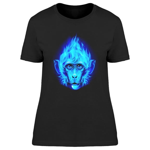 Blue Fire Monkey T-Shirt Women -Image by Shutterstock, Female Large