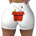 thumbnail image 3 of Pantalones cortos de ciclismo para entrenamiento de voleibol con paisaje de Van Gogh personalizado de Snoopy y Charlie Brown Pantalones cortos de yoga para gimnasio de Peanuts para mujer, 3 of 5
