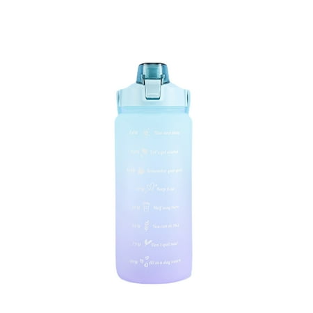 

Pudcoco 2000ML Drinking Bottles with Time Marker Leakproof Sports Water Bottles for Gym Traveling