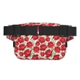 thumbnail image 3 of Fotbe Rose Flowers Cangurera Cuadrada con Estampado de Doble Capa, Bolsa de Cintura Ajustable Mini para Hombres y Mujeres, 3 of 9