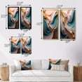 thumbnail image 4 of Designart "Exquisite Wave Symphony Liquid Gold and Pink III" Abstract Shapes Framed Wall Art Set Of 2 - Transitional Gold Frame Gallery Set For Office Decor, 4 of 6