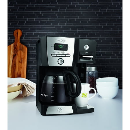 Mr. Coffee 12 Cup Programmable Black Coffee Maker with Hot Water