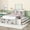 White, variant on Harper & Bright Designs Full Size Platform Bed with Bookcase Headboard, Wood Platform Bed with Drawers and Bed End Storage Case, Espresso