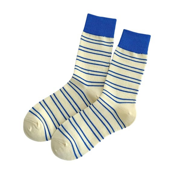 Yuanlong Womens Socks Striped Color Block Crew Socks Soft Knit Breathable Daily Casual All Season Stylish Socks