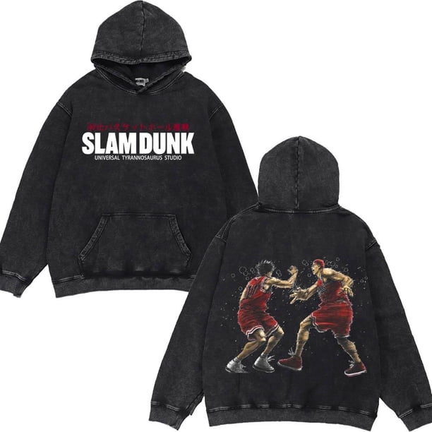 Sudadera con capucha de Anime Vintage, suéter de manga larga con estampado de Slam Dunk Sakuragi Hanamichi, ropa informal de algodón con capucha