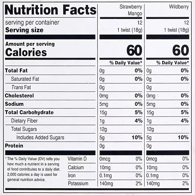 Organic Fruit Twist, Variety Pack, 0.63 oz., 24 pk 2 Boxes