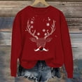 thumbnail image 2 of AINIYS Christmas Sweatshirts For Women Cute Deer Graphic Fall Wimter Xmas Crewneck Pullover Long Sleeve Tops Red Pullover for Women _x XXL, 2 of 3