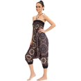 thumbnail image 4 of Combinaison Pantalon Bohème Harem pour Femmes 2 en 1 en Rayonne à Taille Smockée, 4 of 6