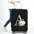 thumbnail image 4 of Housse de Valise Élastique, Housse de Bagage Adaptée pour 18 à 28 Pouces, Housse Antipoussière, Fleur Rose, Lettres Anglaises Imprimées, Accessoires de Voyage, 8Pink Flower R m, 4 of 6