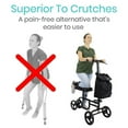 thumbnail image 3 of Vive Mobility Knee Scooter Walker - Steerable Scooter for Broken Leg, Foot, Ankle, Black, 3 of 10