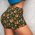 thumbnail image 4 of Haiem Forest Squirrel No Front Seam Biker Shorts for Women Yoga Workout Gym Bike Shorts with Tummy Control Moisture-Wicking-Medium, 4 of 9
