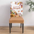 thumbnail image 4 of Dining Chair Covers Set of 6,Pumpkin Leaf on Orange Linen Universal Stretch Kitchen Seat Covers Parsons Chair Protector Slipcover for Home Restaurant Party Decor,Autumn Plant Thanksgiving Theme, 4 of 6