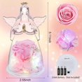 thumbnail image 3 of Rosa Flor Conservada Rosa Regalos Para Mujeres Regalos De Cumpleaños,Regalos De Mamá Para Ella,Regalos De Figuras De Ángel Rosa Iluminada En Figuras De Vidrio,Regalos De Mujer Pa, 3 of 5