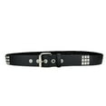 thumbnail image 4 of Louatui Black Studded Belt Punk Rock Rivet Belt Grommet Threads Belt with Bright Metal Pyramid for Women Men, 4 of 7