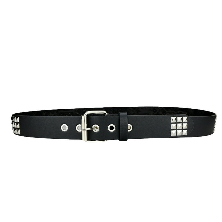 Y2K Black Studded Belt Punk Rock Rivet Belt Grommet Threads Y2K Black Studded Belt Punk Rock Rivet Belt Grommet Threads