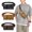 Black,Brown,Khaki, variant on Men’s PU Leather Waist Bag, Multi-Pocket Business Crossbody Chest Bag with Adjustable Strap, Large Capacity Travel Belt Bag for Phone and Accessories