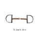 thumbnail image 4 of Methold Broca de anillo en D de doble articulación de acero inoxidable de 5 pulgadas Equipo práctico para montar a caballo a prueba Ropa para mascotas Boca de caballo/13.3 cm, 4 of 6