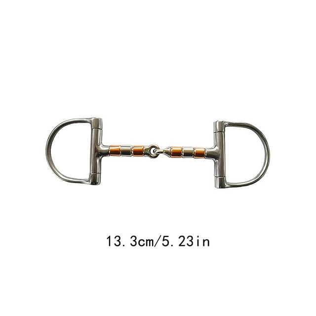 Maoww Inoxydable Résistant à l'Usure Léger Double Joint D Bit avec des Rouleaux de Cuivre Équipement d'Équitation Pratique pour Sac de Cheval Bouche/13.3cm