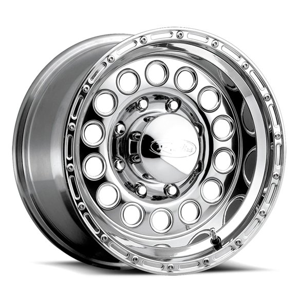 Raceline Wheels 887 ROCKCRUSHER Wheel Polished 16X10"8X170mm Bolt Pattern -24mm Offset/(4.56"B/S) Aluminum Passenger Car Wheels, Full Size Replacement Chrome Car Rims