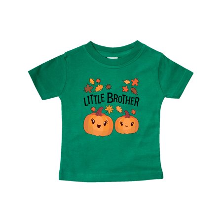 

Inktastic Little Brother Pumpkins with Fall Leaves Gift Baby Boy T-Shirt
