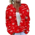 thumbnail image 3 of QATAINLAV Womens Funny Christmas Graphic Knit Cardigans Loose Casual Plus Size Sweaters Button Up Long Sleeve Tops, Multicolor, XXXXXL, 3 of 6