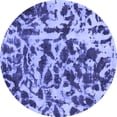 thumbnail image 1 of Ahgly Company Indoor Round Abstract Blue Modern Area Rugs, 6' Round, 1 of 4