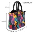 thumbnail image 2 of Lsque Vibrant Abstract Flow Pattern Leather Rivet Shoulder Bag – Elegant Genuine Leather & Microfiber PU Crossbody with Detachable Adjustable Strap, 2 of 5
