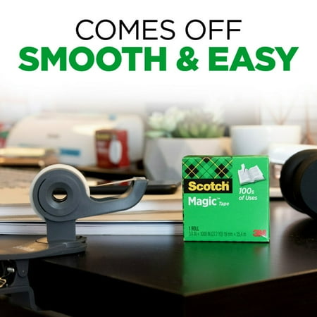 Scotch Magic Tape, Invisible, 1 Tape Roll