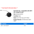 thumbnail image 2 of Fuel Tank Cap - Compatible with 2007 - 2011 Honda Fit GAS 2008 2009 2010, 2 of 3