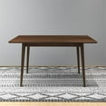 thumbnail image 4 of Allora Contemporary Modern 47" Rectangular Solid Wood Dining Table in Brown, 4 of 5